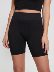 Женские велосипедки Guess в рубчик 1159842395 (Черный XS/S)