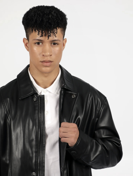 Мужская куртка GUESS из экокожи 1159835668 (Черный L)