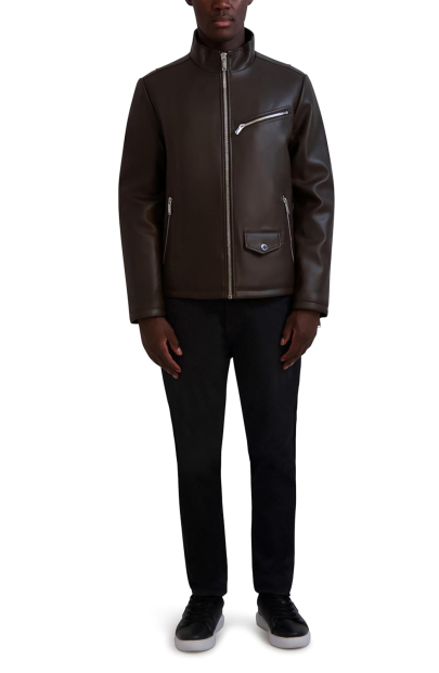 Мужская куртка Karl Lagerfeld Paris из искусственной кожи 1159839154 (Коричневый L)
