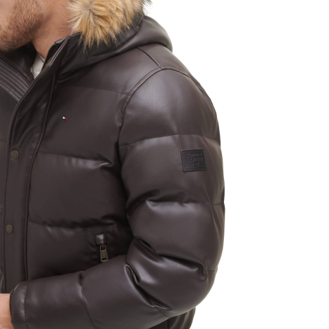 Мужская куртка из искусственной кожи Tommy Hilfiger 1159841817 (Коричневый S)
