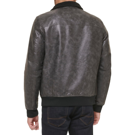 Мужской куртка Tommy Hilfiger из искусственной кожи 1159842862 (Черный XXL)