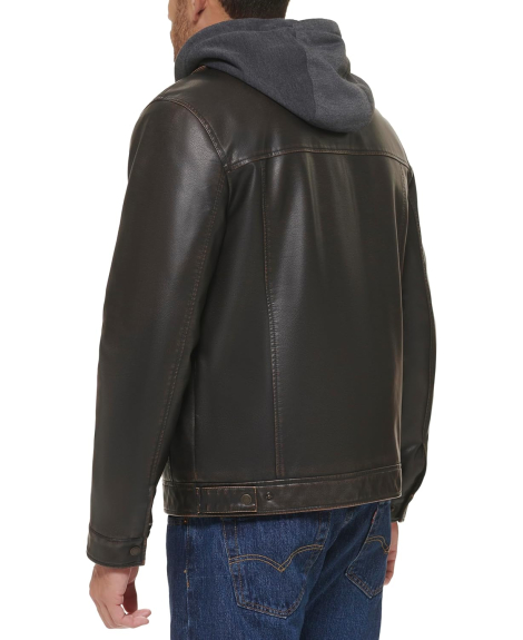 Чоловіча вінтажна куртка Levi's зі штучної шкіри 1159842950 (Коричневий M)
