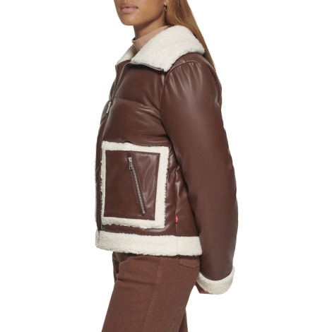 Женская куртка Levi's с шерпой 1159848515 (Коричневый XXL)