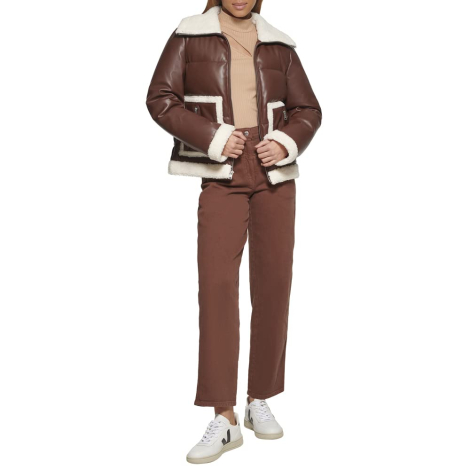 Женская куртка Levi's с шерпой 1159848515 (Коричневый XXL)