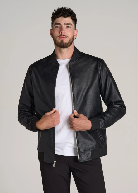 Чоловічий бомбер Armani Exchange з екошкіри 1159849237 (Чорний L)