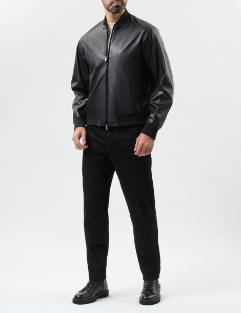 Чоловічий бомбер Armani Exchange з екошкіри 1159849237 (Чорний L)