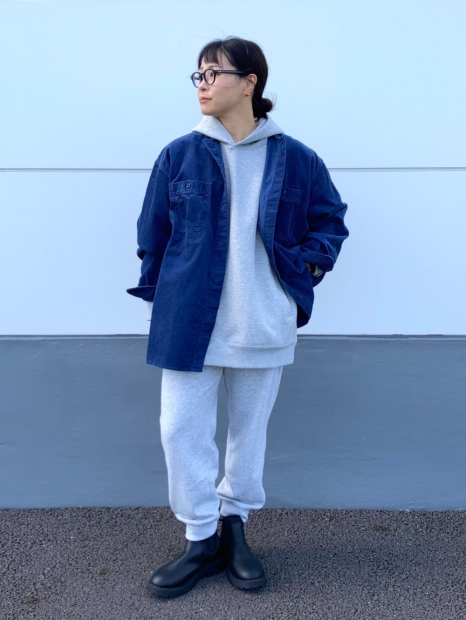 Вельветовая куртка UNIQLO на пуговицах 1159849720 (Синий M)