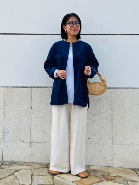 Вельветовая куртка UNIQLO на пуговицах 1159849720 (Синий M)