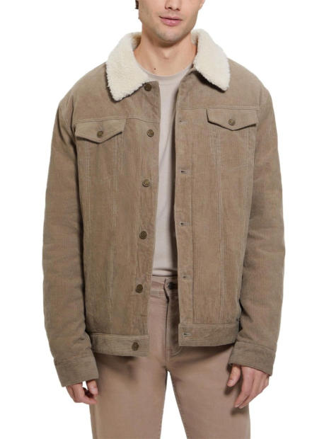 Мужская вельветовая куртка-рубашка Guess 1159850493 (Коричневый XL)