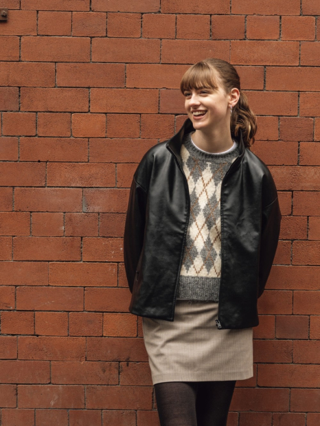 Куртка из экокожи UNIQLO на молнии 1159850501 (Черный S)