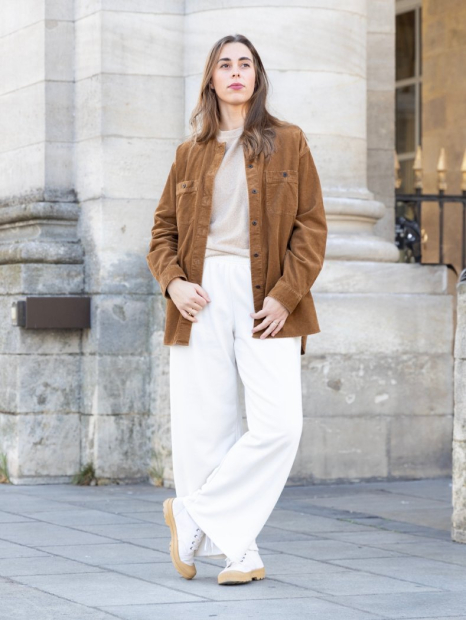 Вельветовая куртка UNIQLO на пуговицах 1159850538 (Коричневый M)