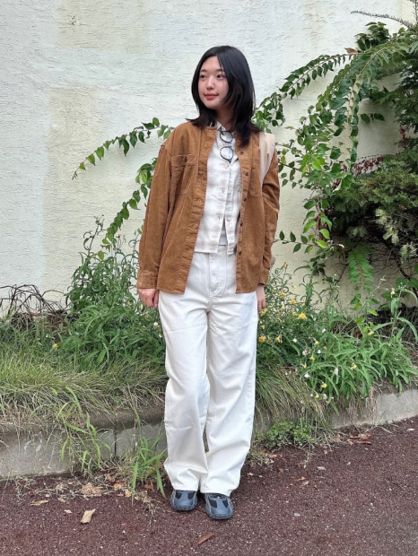 Вельветовая куртка UNIQLO на пуговицах 1159850538 (Коричневый M)