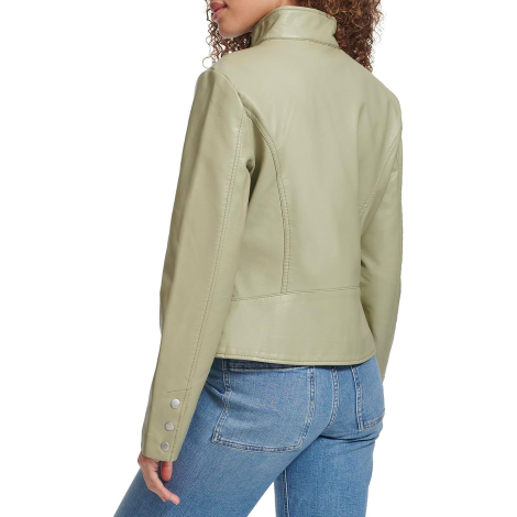 Жіноча куртка з екошкіри Levi's на блискавці 1159850596 (Зелений XXL)