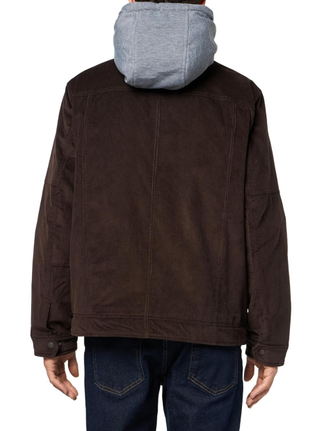 Мужская вельветовая куртка Levi's с капюшоном 1159850600 (Коричневый L)