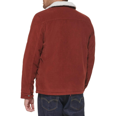 Чоловіча вельветова куртка Levi's з підкладкою із шерпи 1159851138 (Бордовий XXL)