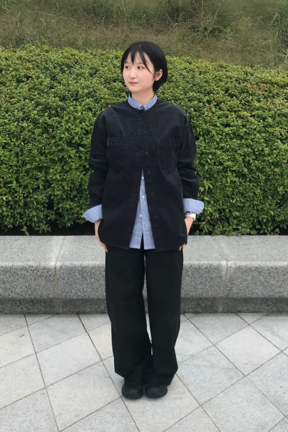 Вельветовая куртка UNIQLO на пуговицах 1159852061 (Серый M)