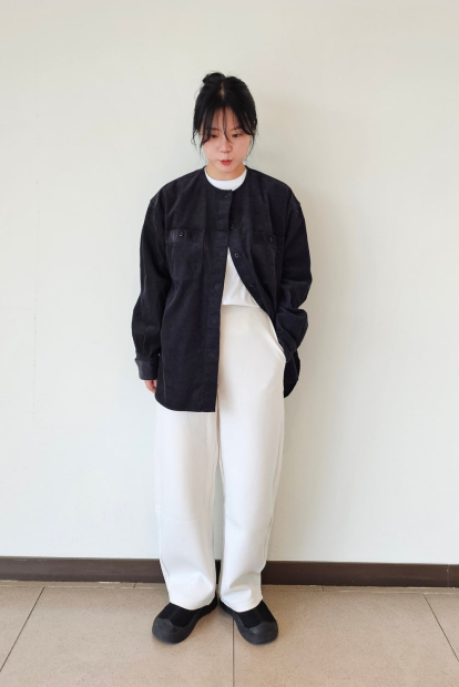 Вельветовая куртка UNIQLO на пуговицах 1159852061 (Серый M)