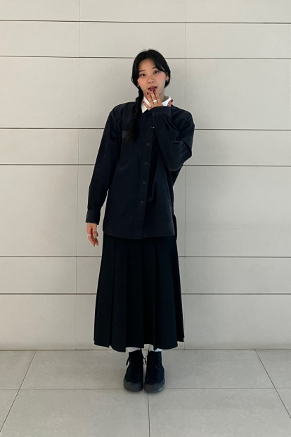 Вельветовая куртка UNIQLO на пуговицах 1159852061 (Серый M)