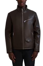 Мужская куртка Karl Lagerfeld Paris из искусственной кожи 1159839154 (Коричневый L)