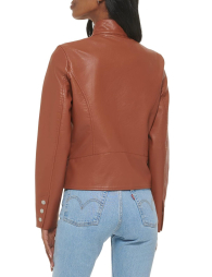 Жіноча куртка з екошкіри Levi's на блискавці 1159842401 (Коричневий XXL)