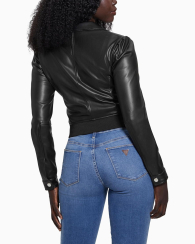Женская куртка из экокожи GUESS 1159843242 (Черный L)