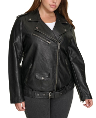 Женская куртка из экокожи Levi's на молнии 1159843815 (Черный XS)