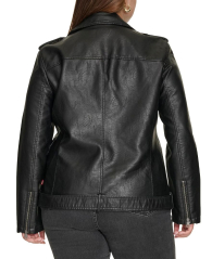 Женская куртка из экокожи Levi's на молнии 1159843815 (Черный XS)