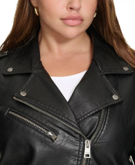 Женская куртка из экокожи Levi's на молнии 1159843815 (Черный XS)