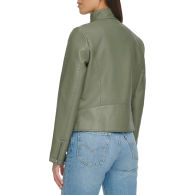 Женская куртка из экокожи Levi's на молнии 1159846345 (Зеленый XS)