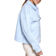 Жіноча велюрова легка куртка Levi's 1159846393 (Блакитний L)