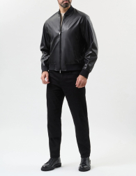 Чоловічий бомбер Armani Exchange з екошкіри 1159849237 (Чорний L)
