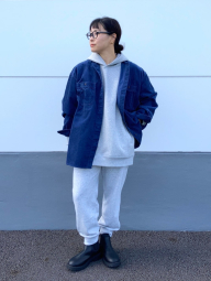 Вельветовая куртка UNIQLO на пуговицах 1159849720 (Синий M)