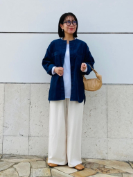 Вельветовая куртка UNIQLO на пуговицах 1159849720 (Синий M)