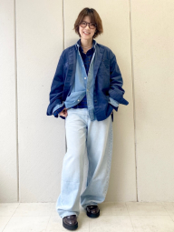 Вельветовая куртка UNIQLO на пуговицах 1159849720 (Синий M)