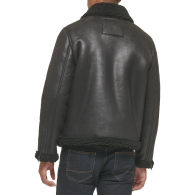 Мужская дубленка Tommy Hilfiger куртка из искусственной кожи с подкладкой из шерпы 1159850378 (Черный XXL)