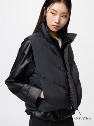 Куртка из экокожи UNIQLO на молнии 1159851105 (Черный XXL)