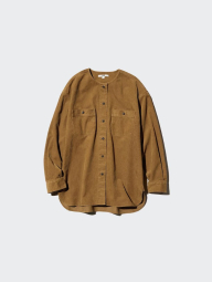 Вельветовая куртка UNIQLO на пуговицах 1159850538 (Коричневый M)