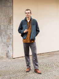 Вельветовая куртка UNIQLO на пуговицах 1159850538 (Коричневый M)