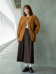 Вельветовая куртка UNIQLO на пуговицах 1159850538 (Коричневый M)