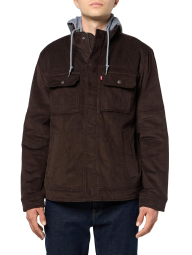 Мужская вельветовая куртка Levi's с капюшоном 1159850600 (Коричневый L)