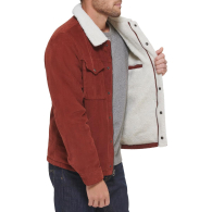 Чоловіча вельветова куртка Levi's з підкладкою із шерпи 1159851138 (Бордовий XXL)