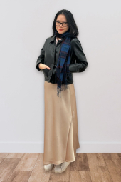 Куртка из экокожи UNIQLO на пуговицах 1159851426 (Черный M)