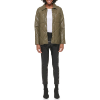 Жіноча стьобана куртка Calvin Klein на кнопках 1159851635 (Зелений M)