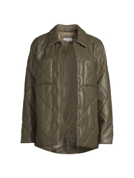 Жіноча стьобана куртка Calvin Klein на кнопках 1159851635 (Зелений M)