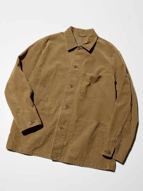 Вельветовая куртка-рубашка UNIQLO на пуговицах 1159853710 (Коричневый M)