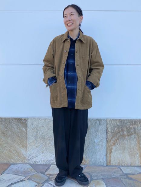 Вельветовая куртка-рубашка UNIQLO на пуговицах 1159853710 (Коричневый M)