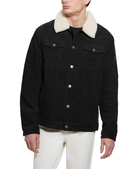 Мужская вельветовая куртка-рубашка Guess 1159855089 (Черный XXL)