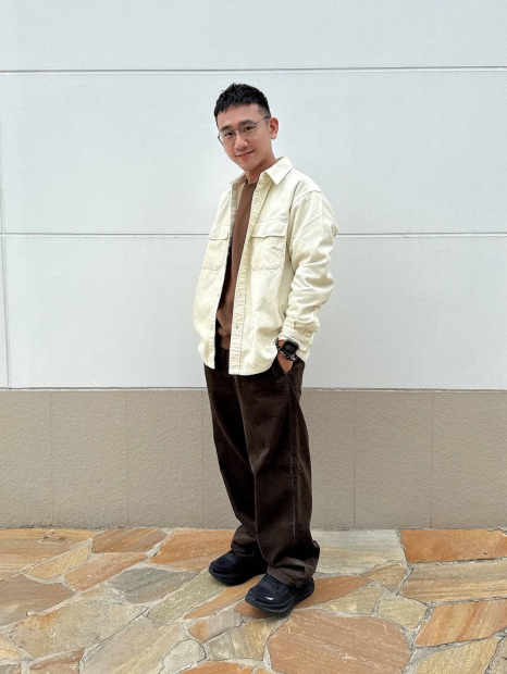 Мужская вельветовая куртка-рубашка UNIQLO 1159855687 (Молочный L)