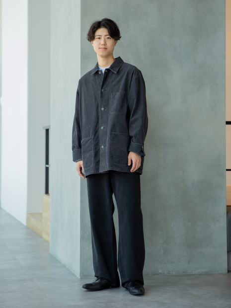 Вельветовая куртка-рубашка UNIQLO на пуговицах 1159855915 (Серый L)