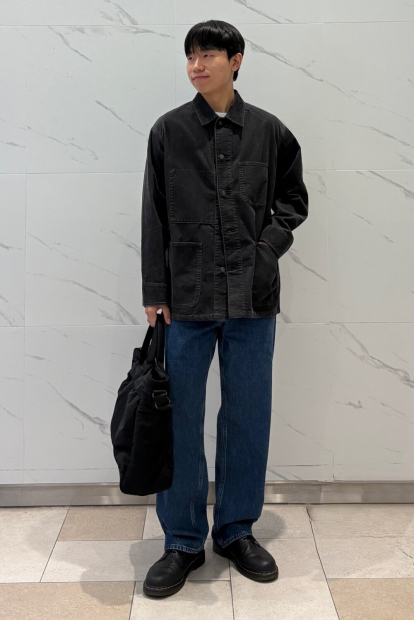 Вельветовая куртка-рубашка UNIQLO на пуговицах 1159855915 (Серый L)